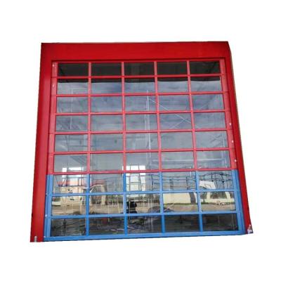 China Automatic Heat Insulation Residential See Through Black Glass Aluminum Sectional Mirror 16x7 Garage Door With Wholesale Price for sale