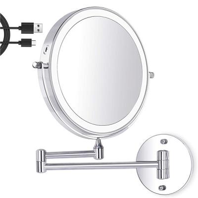 China LED Lighted Cosmetic Mirror Illuminated Wall Mounted Mirror for sale