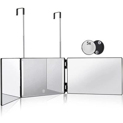 China 3 Way LED Light Lit Cosmetic Mirror With 5X Spot Mirror for sale