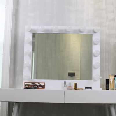 China Hollywood Makeup Lighted Dressing Table Mirror with Light Vanity Dressing Table Mirror for Bedroom for sale