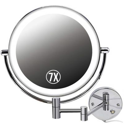 China 8.5 Inch Lighted Makeup Wall Mount LED Mirror for sale