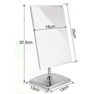 China Square Metal Free Standing Dressing Table Magnifying Cosmetic Mirror for sale