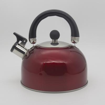 China Sustainable Colorful Stainless Steel Water Kettle Whistling Teapot For Kitchen Use Hotel Use for sale