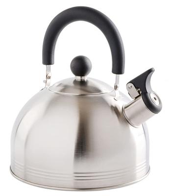 China Polish Stocked Mirror 1.5-Quart Stainless Steel Whistling Tea Kettle for sale