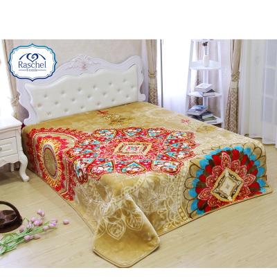 China Anti-pilling 100% Polyester Geometry Design Spanish Embossed Style Blanket 1 Per Side for sale