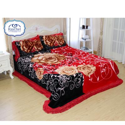 China One Nondisposable 100% polyester tyle bedspread/one higher set of flat sheet pillowcase cover for sale