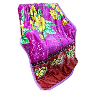 China Folded Custom Printed Flannel Fleece Throw Blanket for sale