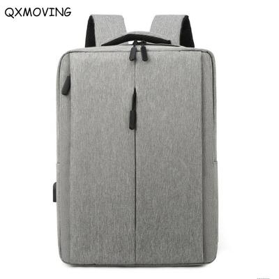 China With QXMOVING USB LOGO custom ultra-thin portable waterproof nylon business usb laptop smart traveling backpack for sale