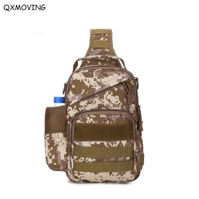 China For Outdooor Activity QXMOVING Tactical Camouflage Fashionable Camping Fishing Hiking Sling Bag Military for sale