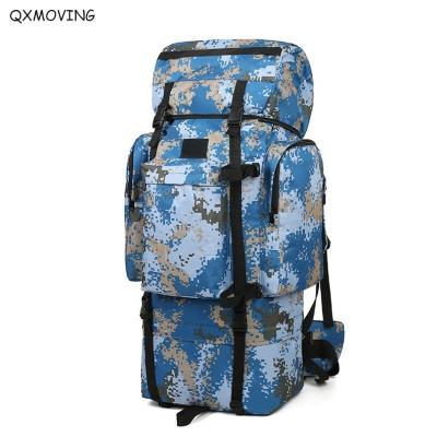 China QXMOVING Camouflage Waterproof Military Tactical Outdoor Travel Waterproof Computer Bag Backpack Large Capacity 110L for sale