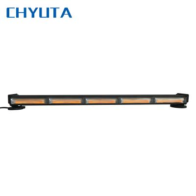 China PC + Aluminum Anber Vehicle Strobe Warning COB Emergency Traffic Advisor Traffic Light Bar for sale