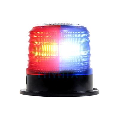 China Red and Blue Strobe Traffic Roadway Safety Police Light for Car LED Traffic Beacon Light Road Safety Solar Flash Warning Light with Magnet for sale