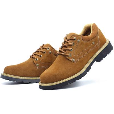 China Genuine Cattle Leather Anti-smash and Anti-sting Toe Steel Safety Shoes Fashion Outdoor Shoes for sale