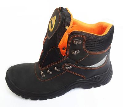 China Quality Steel Nubuck Toe High Top Steel Toe Black Safety Shoes For Workers Steel Toe Safety Shoes for sale