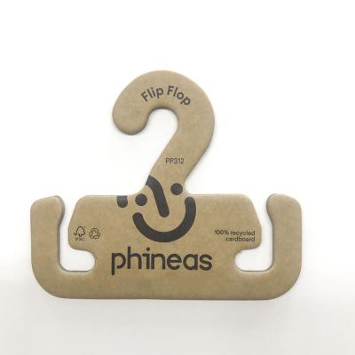 China Eco - Friendly Customized Paper Cardboard Item Flip Flop Hangers For Shown Slippers for sale