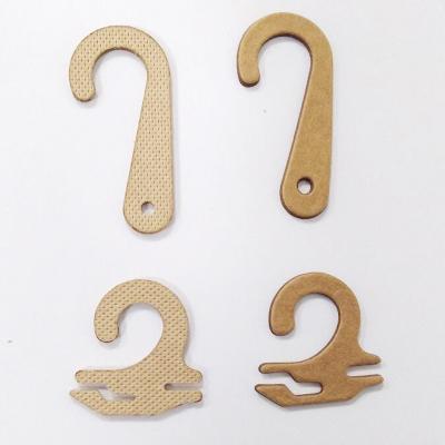 China FSC Factory Price Kraft Paper Hooks Eco-Friendly Recycled Cardboard J Shape Paper Cardboard Hooks For Socks Packing for sale