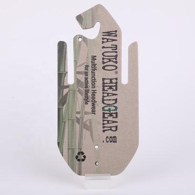 China FSC Wholesale Price Bandana Cardboard Customized Recycled Biodegradable Biodegradable Paper Hanger for sale