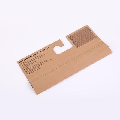 China Recycled Hanger Craft Paper Fabric Sample Holder Cardboard Hanger For Textile Display for sale