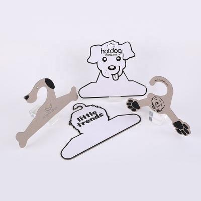 China 3mm biodegradable maker cardboard pet clothes cardboard hanger with logo printing for sale