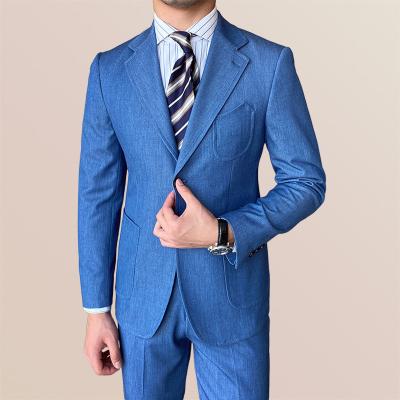 China Anti-wrinkle wedding business fit outdoor men's suit two piece low price for sale