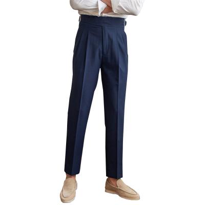 China 2022 fashionable men's style men's straight wrinkle Anti-wrinkle kuerge pants anti nine vintage soft pants men's casual straight wrinkle pants for sale