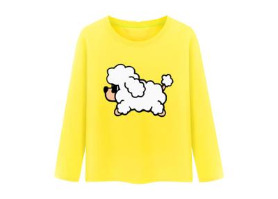 Chine Le jaune badine l'écran en soie de longs T-shirts de douille avec des images de bande dessinée à vendre