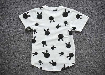 China Pantalla de seda de las camisetas suaves de secado rápido de Cotton Kids con el color negro blanco en venta