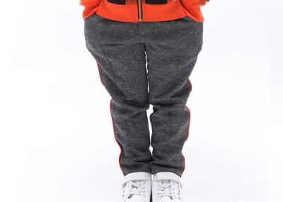 China Eco Running Kids Grey Sweatpants Side Piping With 60 Cotton 40 Polyester for sale