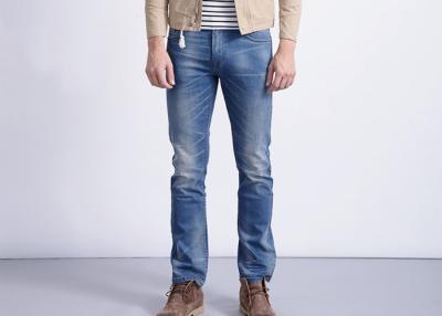 Chine Jeans bleus du denim d'hommes droits pantalons de poches de 8 onces à de 10 onces 4 longs à vendre