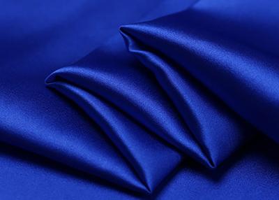 China Eco Friendly Blue Pure Silk Fabric 210 Density For Sleepwear / Wedding for sale