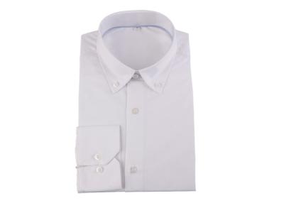 China Estilo largo de la manga de las camisetas de algodón para hombre blancas formales de encargo del polo para la estación del otoño en venta