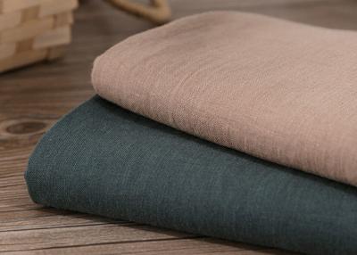 China Multicolor choose 100% pure linen washed linen fabric for garment for sale