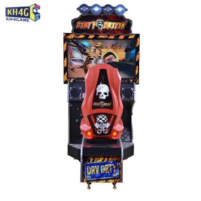 China Real Glass Simulator Arcade Car Game Dirty Driving MDF+Tempered Feeling Car Coin Operated Game Seat Racing Gaming Chair for sale