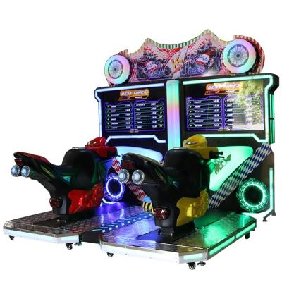 China 2022 New Product Simulator MDF+Tempered Glass TT Coin Operated Arcade Custom Artwork Cycle Motor Racing Game Machine for sale