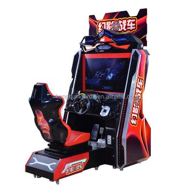 China Customized MDF+Tempered Printing OEM Service 110-220V Glass Game Machine Racing Cars Driving Car Arcade for sale