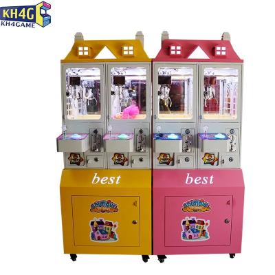 China High Returns Double Coin Operated Games Players Mini Plush Toy Arcade Claw Redemption Prize Game Machine for sale