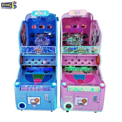 China MDF+IRON Mini Basketball Coin Operated Colorful Led Style Kids Basketball Lighting Machine New Indoor Machine Arcade for sale