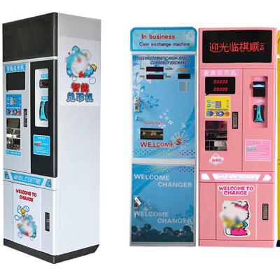 China MDF+Tempered Amusement Park Automatic Glass Exchange Coin Changer Machine, Supplier Coin Changing Machine for sale