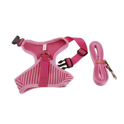 China Padded Pet Supplies Dot Adjustable Safety Harness Fashion Pet Harness Set for sale