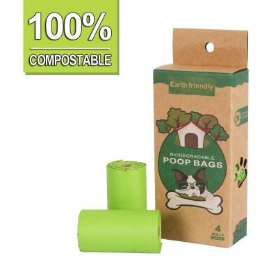 China Sustainable New and Sanitary Premium Clean Portable Pet Waste Supplies Dog Poop Paper Bag Cornstarch Bags for sale