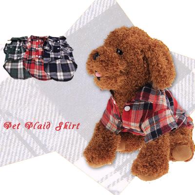 China Sustainable Dashing Plaid Shirt For Dog Apparel Pet Clothes Manufacturer Designer Dogs Clothes Wholesale for sale