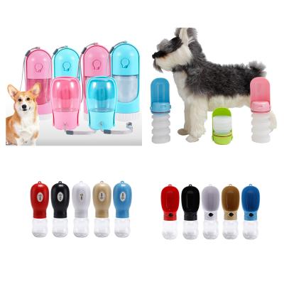 China Wholesale Custom Viable Plastic Collapsible Pet Fountain Kettle Driver Logo Outdoor Walking Drinking Bowl Portable Dog Water Bottle for sale