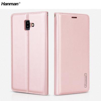 China Luxury Mobile Phone PU Wallet Leather Case For Samsung Galaxy J4 J6 Plus for sale