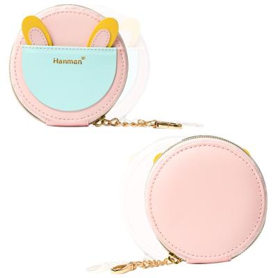 China 2021 New Anti-theft Solid Color Credit Card Holder Mini Organ Card Bag Women Wallets PU Leather Zipper Card Case Coin Purse Money Bag for sale