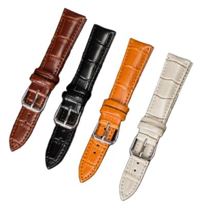 China High Quality Genuine Leather Crocodile Watch Leather Genuine Leather Accessories Watch Band Business Leather Watch Made in China for sale