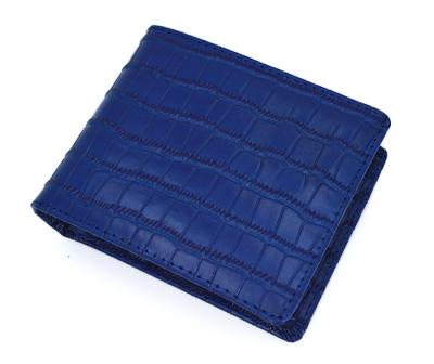 China High Quality Customized RFID Original Manufacturer Crocodile Leather Minimalist Slim Wallet for sale