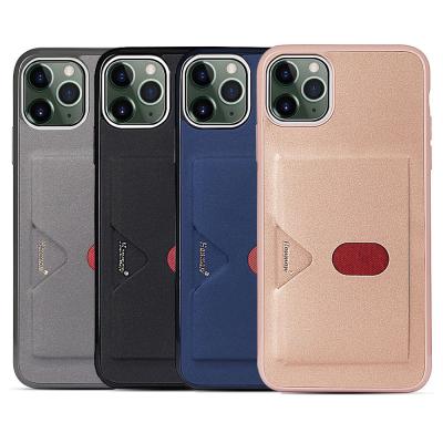 China 100% Eco-friendly Smart Cell Phone Cases Leather Magnet Card Wallet Cases For IPHONE11 for sale