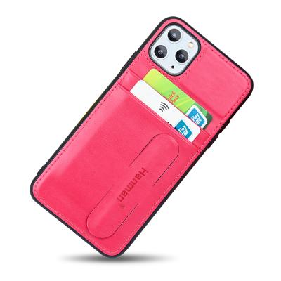 China Hot Selling Shockproof Fashion Mobile Phone Cover Shockproof Genuine Leather Protective Phone Case For iPhone 11 Pro Max for sale