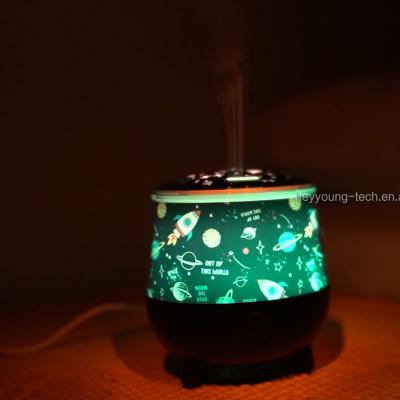 China Unique Household Space Galaxy Mini USB Aroma Oil Diffuser Kids Hot Sales Projection Lamp Humidifier For Baby for sale