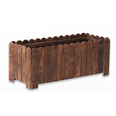 China American Outdoor Large Wooden Compound Box Planter Wooden Flower Style Shelf Pot for sale